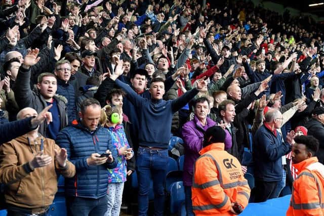 Sunderland fans in good voice at the Elland Road home of Leeds United. Pic: Frank Reid.
