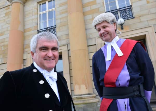 New High Sheriff of Durham, Stephen Cronin, with Judge Christoper Prince