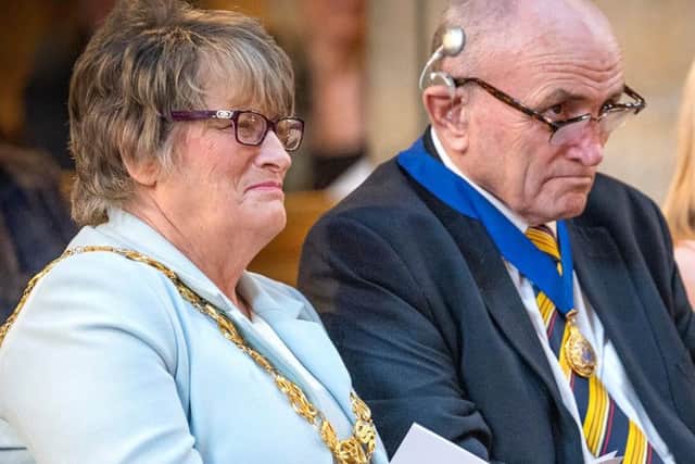 Mayor of Sunderland Coun Doris MacKnight and her consort, husband Keith. Picture by David Allan.