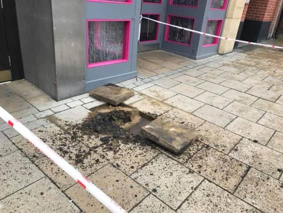 The damage left by the incident. Picture courtesy of Kelly Chequer and Heather Marshall.