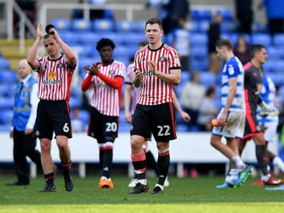 Sunderland players at the end of the match at Reading