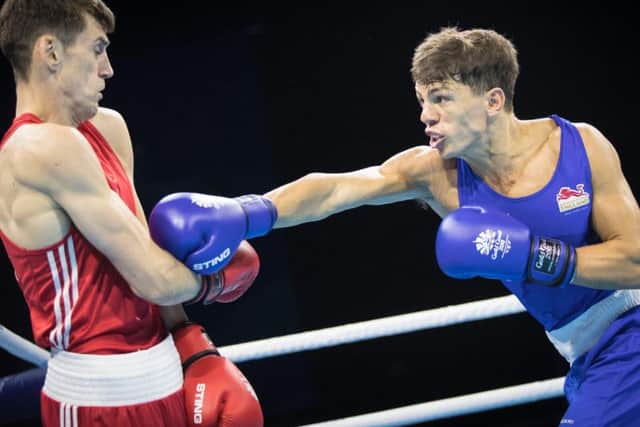 Pat McCormack (right) defeated Northern Ireland's Aidan Walsh during the Men's Welter (69kg) final to win a gold medal for England. Danny Lawson/PA Wire.