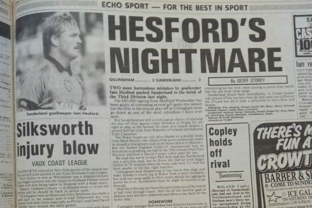 The Echo's report of the first leg defeat at Gillingham.
