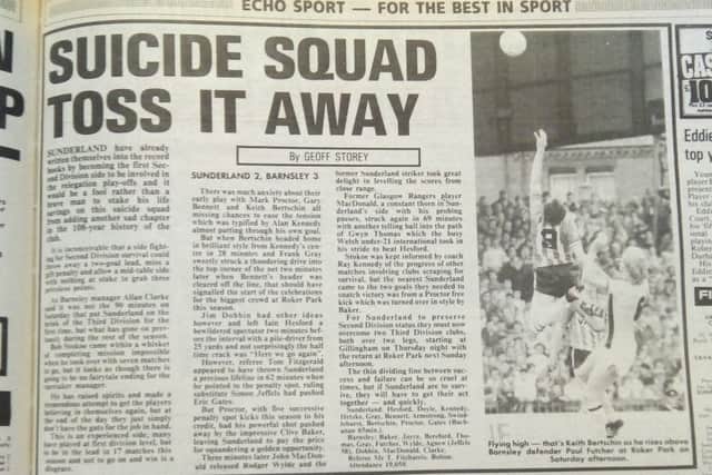 The Echo's report of the final day home defeat that forced Sunderland in the relegation/promotion play-offs.