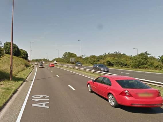 The A19 northbound at Easington Colliery. Copyright Google Maps.