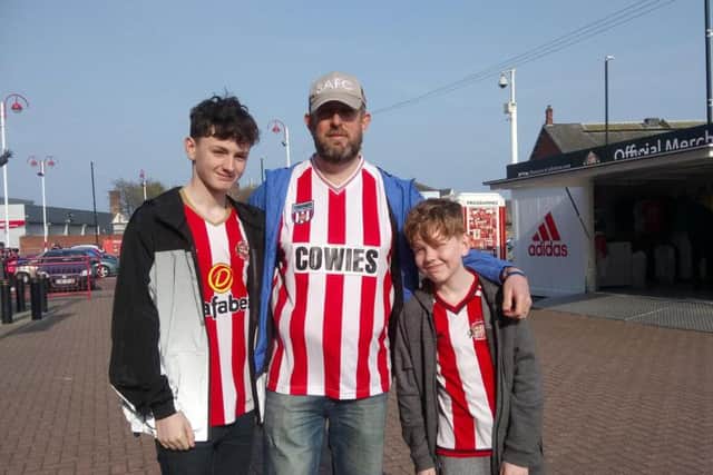 Andrew Cammiss (centre) was absolutely devastated by Sunderland's relegation.