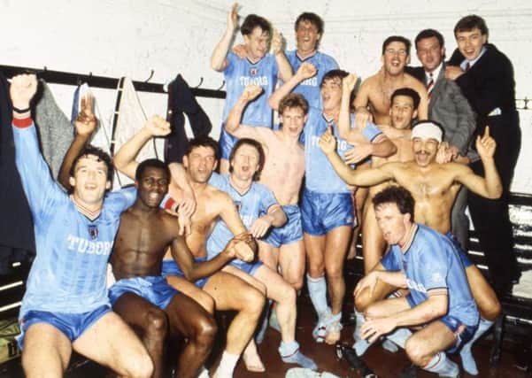 Marco Gabbiadini and Gary Bennett will be hoping for the same again come May 2019 as they celebrate with team-mates promotion to the second tier of English football in 1987-88.