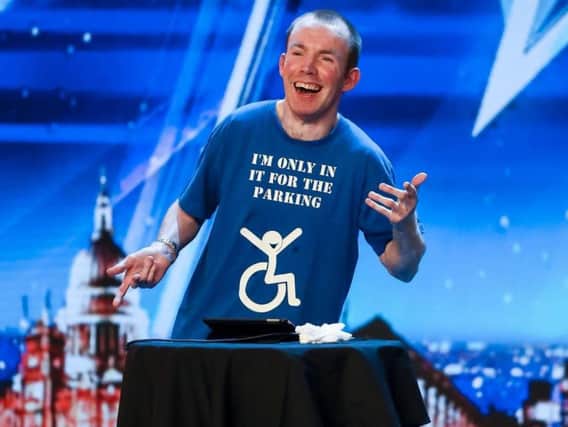 Lee Ridley performs on Britain's Got Talent