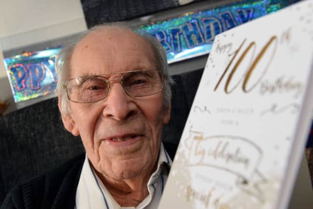 Springfield House resident Tom Stainsby celebrates 100th birthday