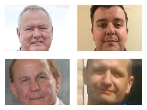 Candidates for the Fulwell ward, clockwise, from top left, Malcolm John Bond (Liberal Democrat), Christopher Thomas Harding (Labour), Steven Peter Murray (Green Party) and George Edward Howe (Conservatives).