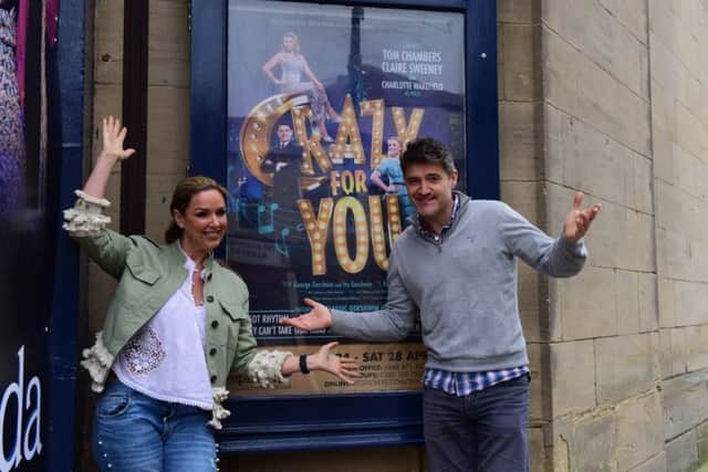 Claire Sweeney and Tom Chambers who are starring in Crazy for You at the Sunderland Empire this week.