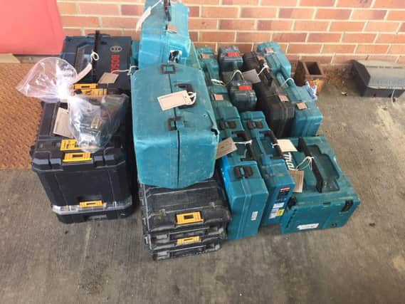 Tools valued at more than 7,000 recovered by police.