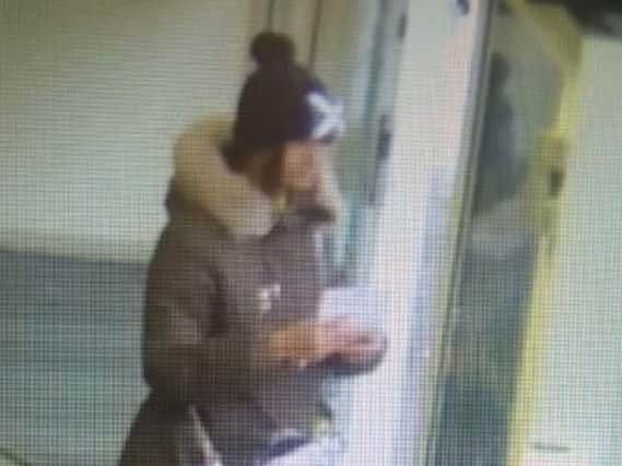 Police want to speak to this woman in connection with a theft of cash from a pensioner in Sunderland city centre.