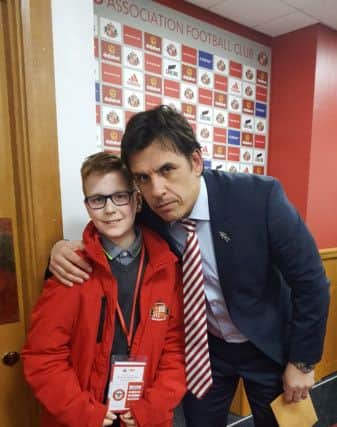 Finlay Anderson meets Sunderland manager Chris Coleman.
