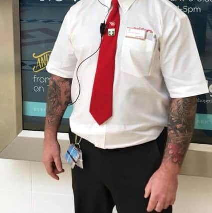 Bridges security guard Carl Simpson, who has been hailed for saving the life of three-year-old Jayden Percy.