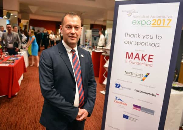 North East Automotive Alliance CEO Paul Butler at last year's  Auto Expo at the Stadium of Light