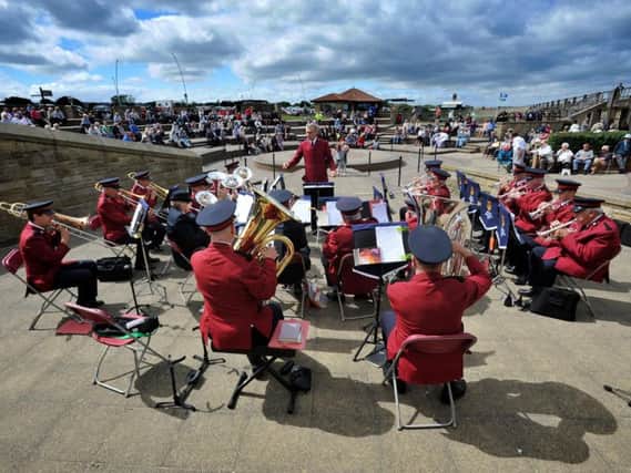 The brass bands will perform each Sunday throughout June, July and August.