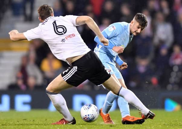 Ethan Robson scraps for Sunderland at Fulham last week. Picture by Frank Reid