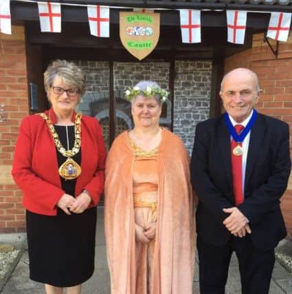 Mayor of Sunderland, Coun Doris MacKnight, and husband, Keith, with activites leader at The Laurels Care Home, Brenda Howe.
