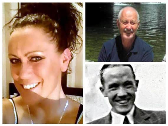 Donna Robertson is appealing for the public's help in getting to meet her dad Keith, above right. Below right is her paternal grandfather Maurice Thompson.