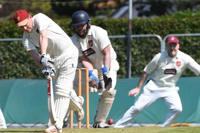 Dawdon batsman Ryan Consitt defends against Ryhope on Saturday. Picture by Kevin Brady