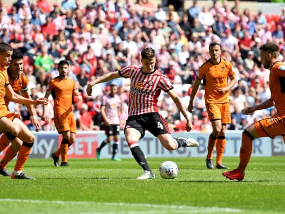 Paddy McNair fires home Sunderland's third goal