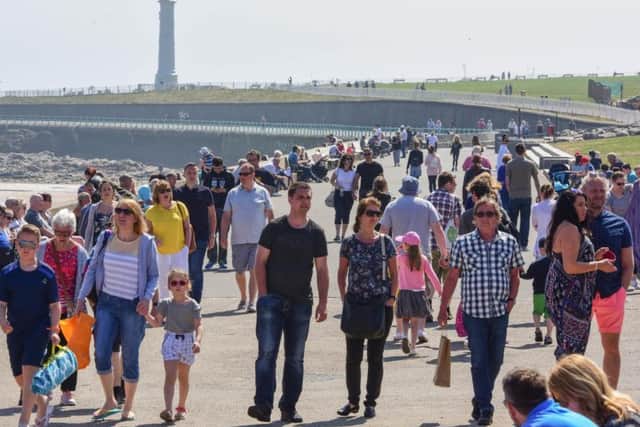 The scorching weather brought people down to the seaside in droves.