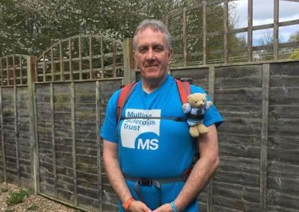 Jim Thompson is walking the length of Britain for the Multiple Sclerosis Trust.