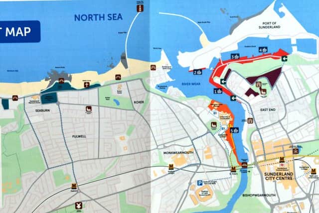 A map of the event zones for the Sunderland leg of The Tall Ships Races.