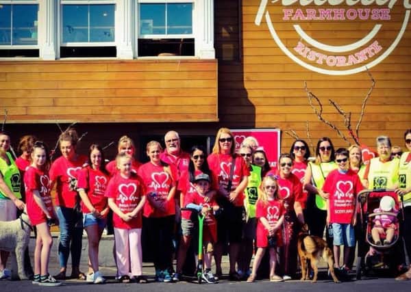Fund-raisers taking part in the Roker Ramble in aid of the British Heart Foundation.
