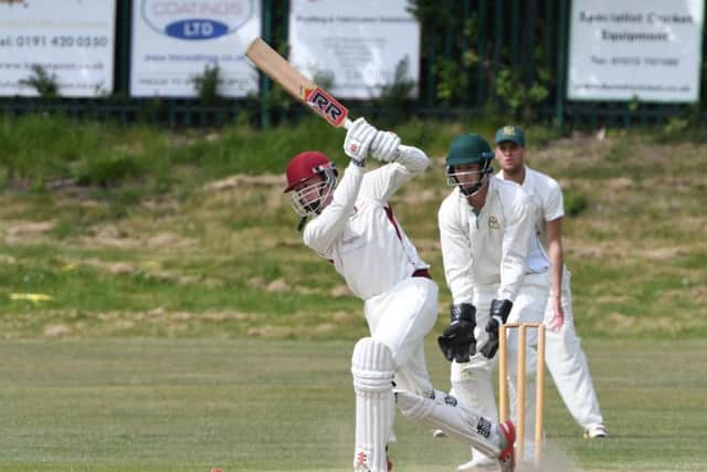 Seaham Park batsman Bradley Robinson hits out against Easington on Saturday. Picture by Kevin Brady