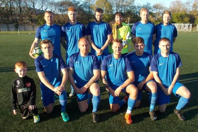 East Rainton line up ahead of their cup final defeat to Newton Aycliffe Huntsman