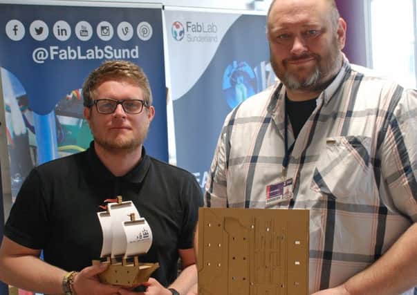 Gary Booth (left) and Carl Gregg from FabLab.