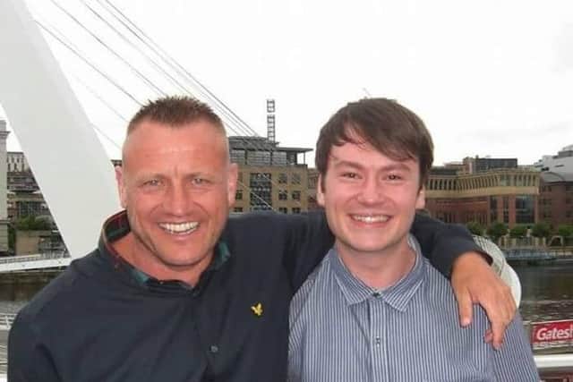 Ross Irwin (right), with his dad Dave.