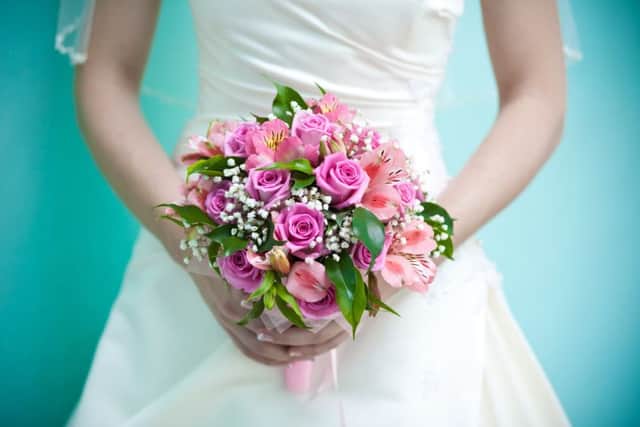 A traditional floral bouquet.