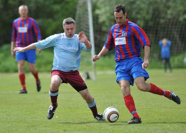 Wearmouth CW Old Boys (light blue) take on Sedgefield in the Billy Lorraine Cup final last week. Picture by Tim Richardson