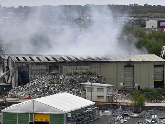 The blaze started at the Deptford site on Monday evening.