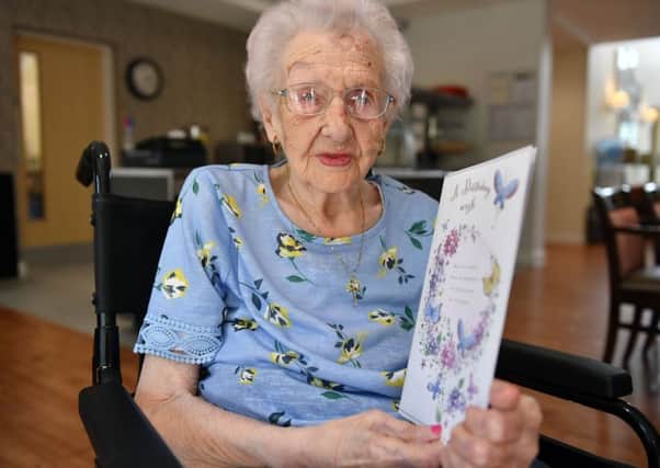 Peggy McMann on her 103rd Birthday.