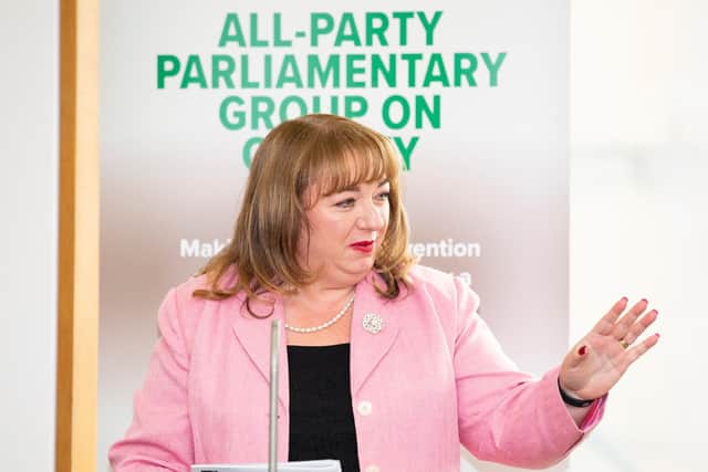 Sharon Hodgson pictured as the All-Party Parliamentary Group for Obesity, a group of MPs and peers, launched its new report into the provision of obesity services at Westminster this week.