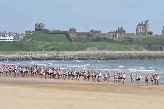 The start of the Sunderland Strollers Pier to Pier Race 2018, at South Shields yesterday. Picture by Kevin Brady