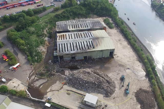 An aerial image showing press made over the weekend. Image courtesy of Tyne and Wear Fire and Rescue Service.