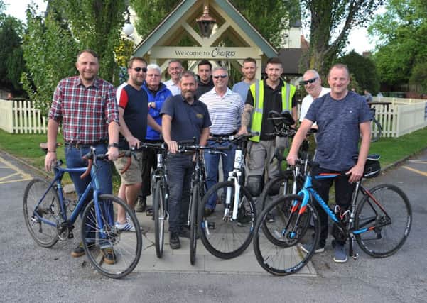 Cyclists from the Chesters' Charity who are to ride from Sunderland to York.