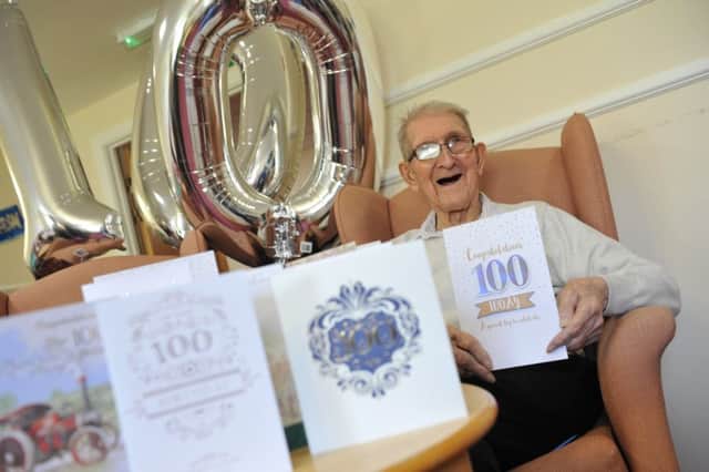 Leonard Wells enjoyed a 'lovely day' as he celebrated his 100th birthday.