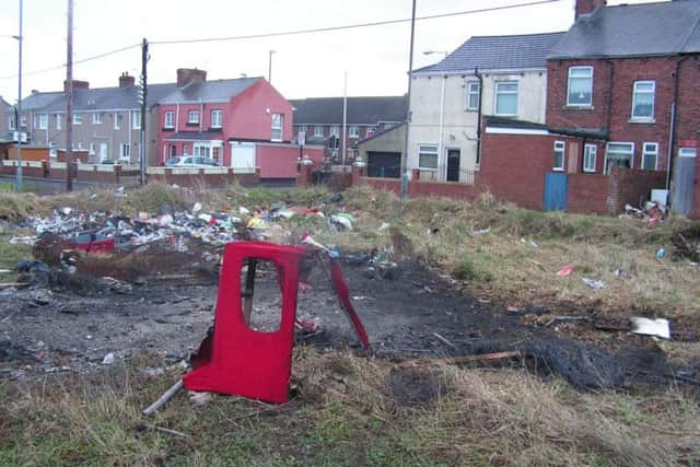 Waste left on the former Cosy Estate, off South Hetton Road, in Easington Lane.