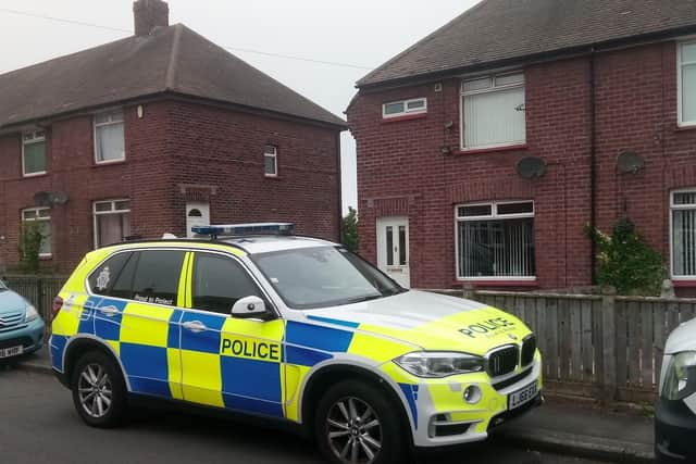 Police were also seen carrying out a search at a house in Flodden Road on the Ford Estate.