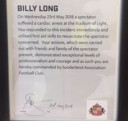 The commendation given to Billy Long.