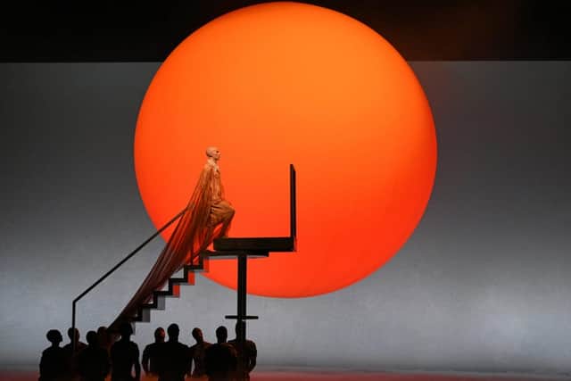 Anthony Roth Costanzo in the title role of Glass’s Akhnaten (photo: Karen Almond/Met Opera)